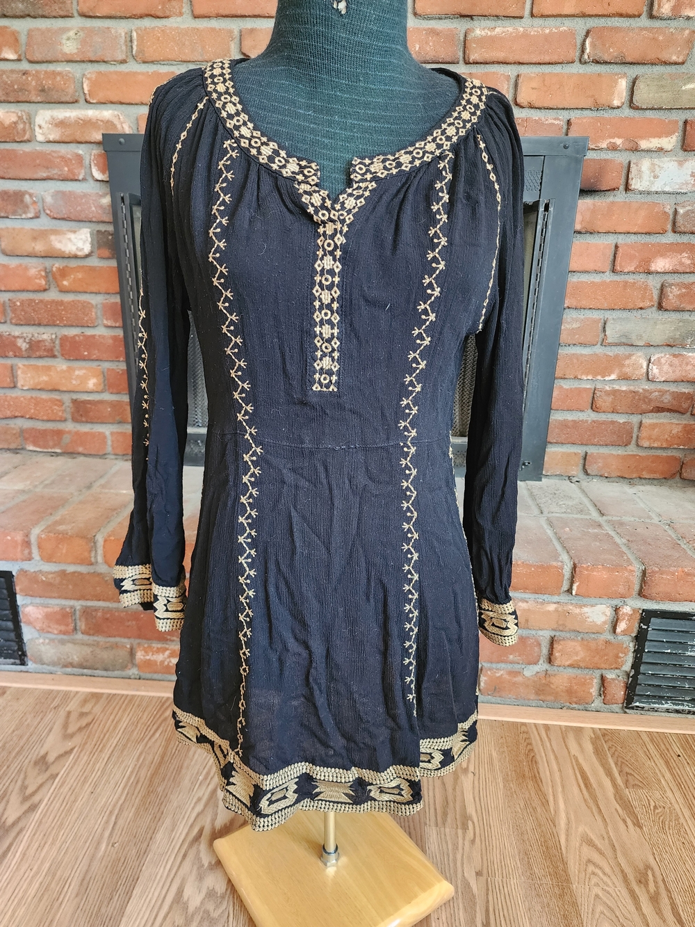 Embroidered Black Tunic